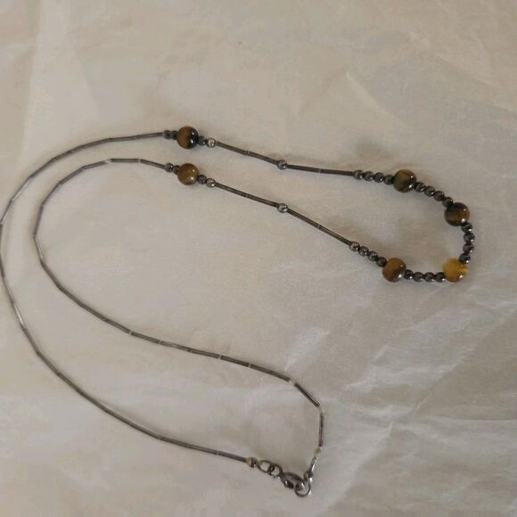 Lot of 6 Necklaces One Silpada Some 925 Tiger's Eye - Picture 12 of 13